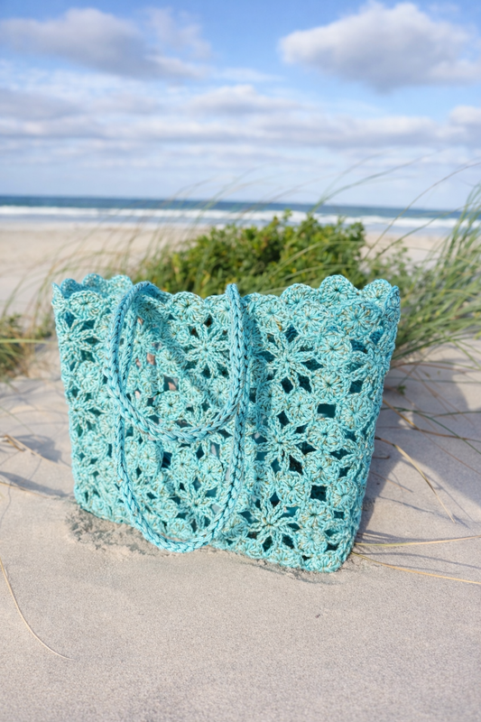 Crochet Tote Corallo - Green Aegean