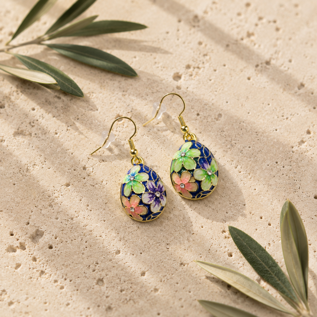 Earring Enamel Hana - Drop - Assorted