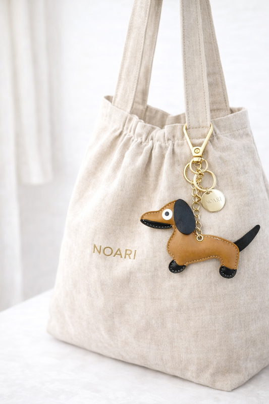 Dachshund Keychain Brown