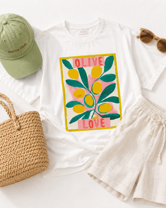Olive Love Tshirt - White