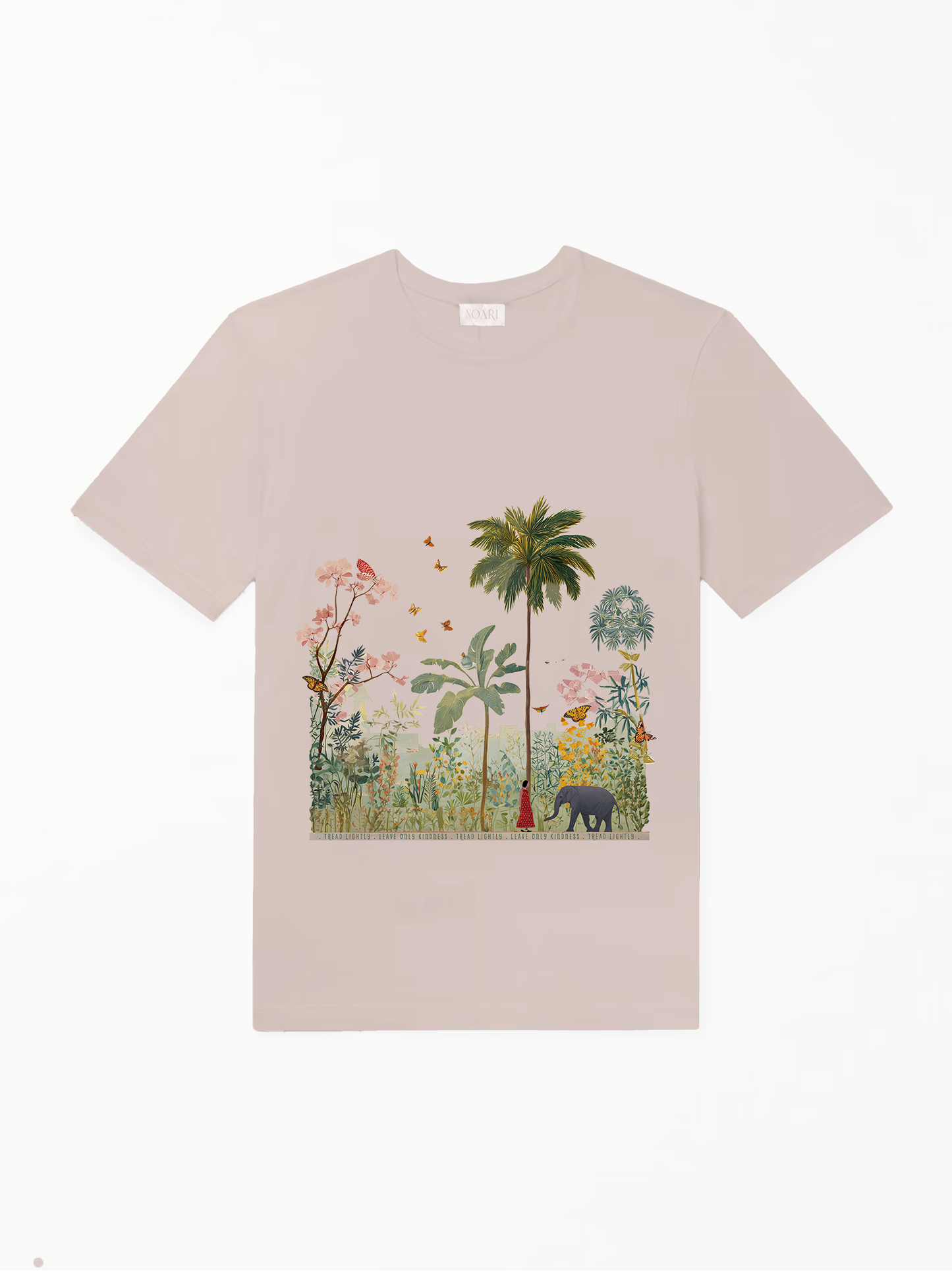 Girl & Elephant Tshirt - Taupe