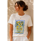 TShirt - Vase Lions & Lemons - White