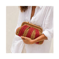 Clutch Elody Straw - Red Stripe