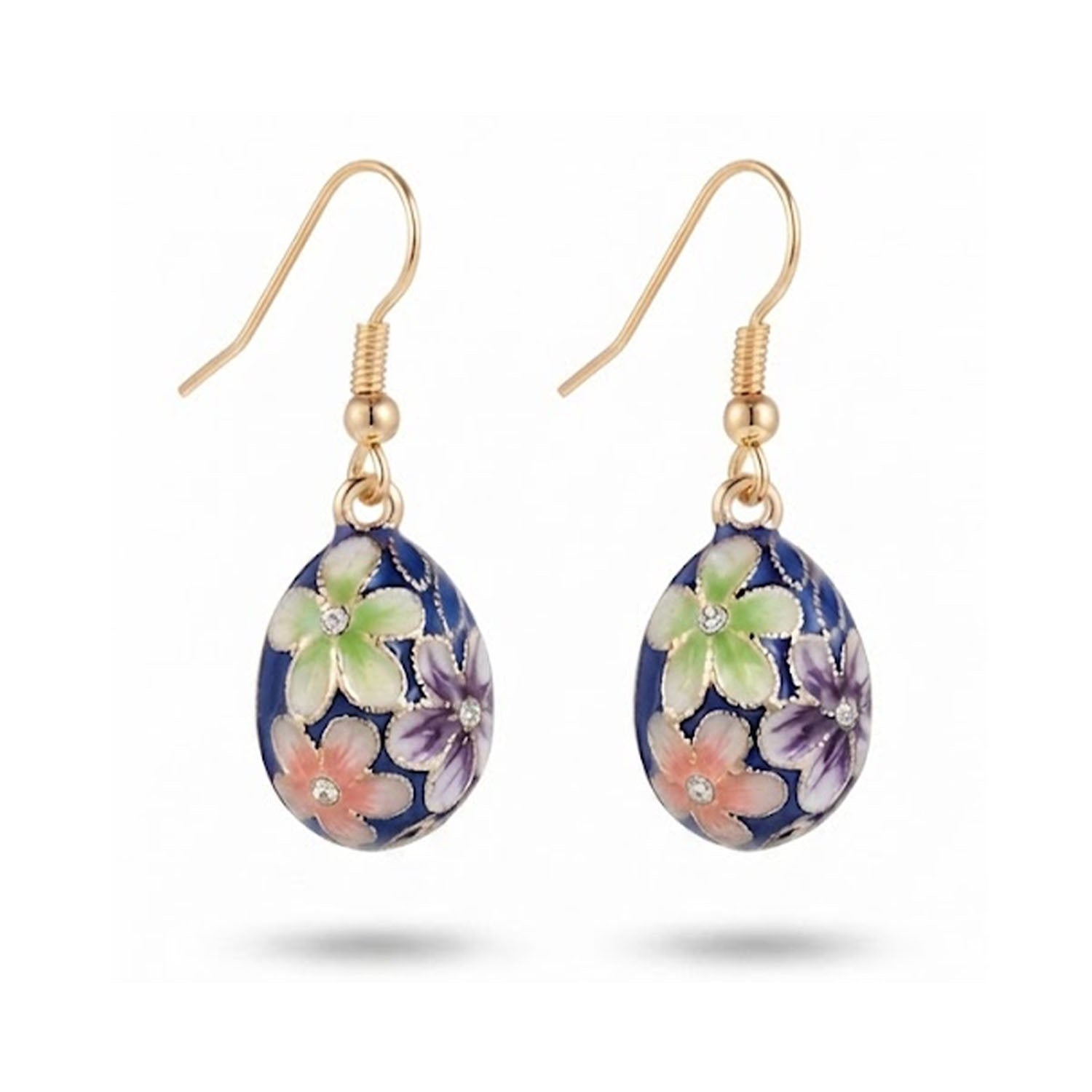 Earring Enamel Hana - Blue