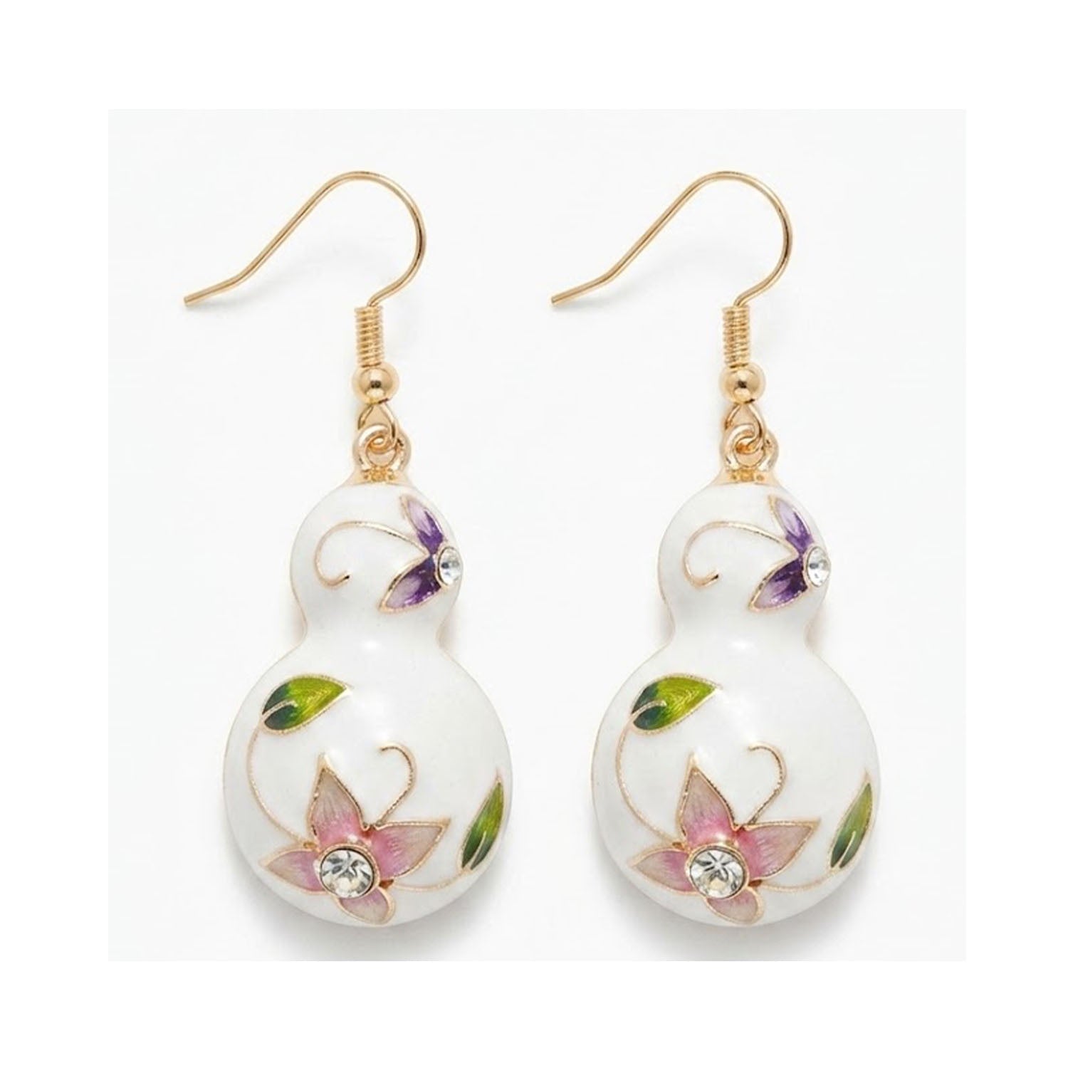 Earring Enamel Rin - White