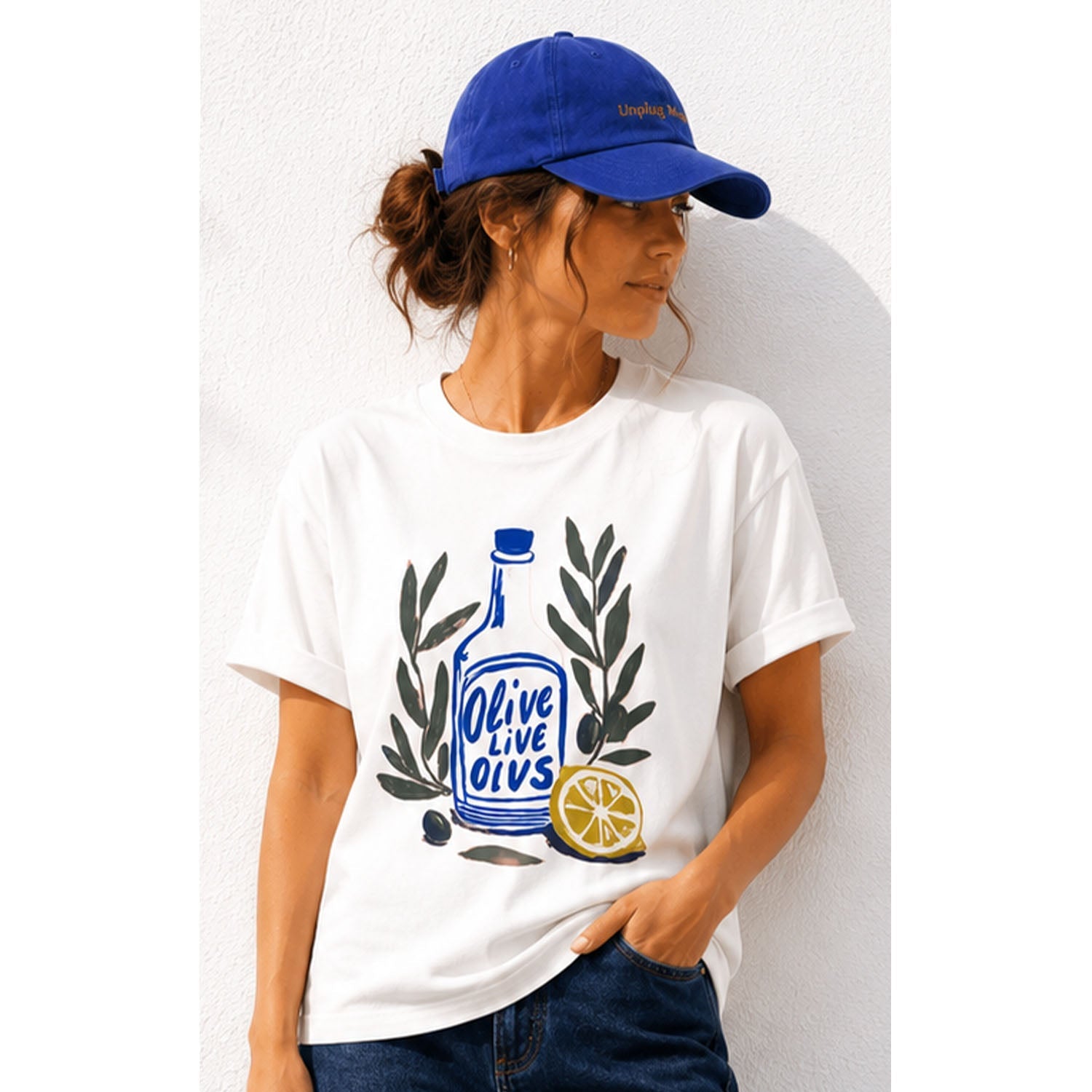 TShirt - Olive Bottle - White