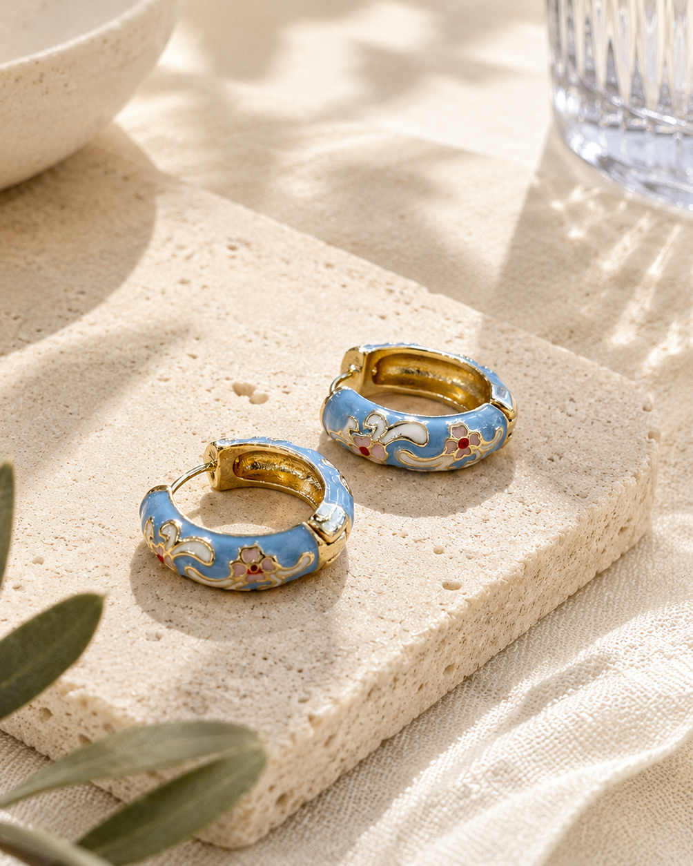 Earring Enamel Hoop - Assorted