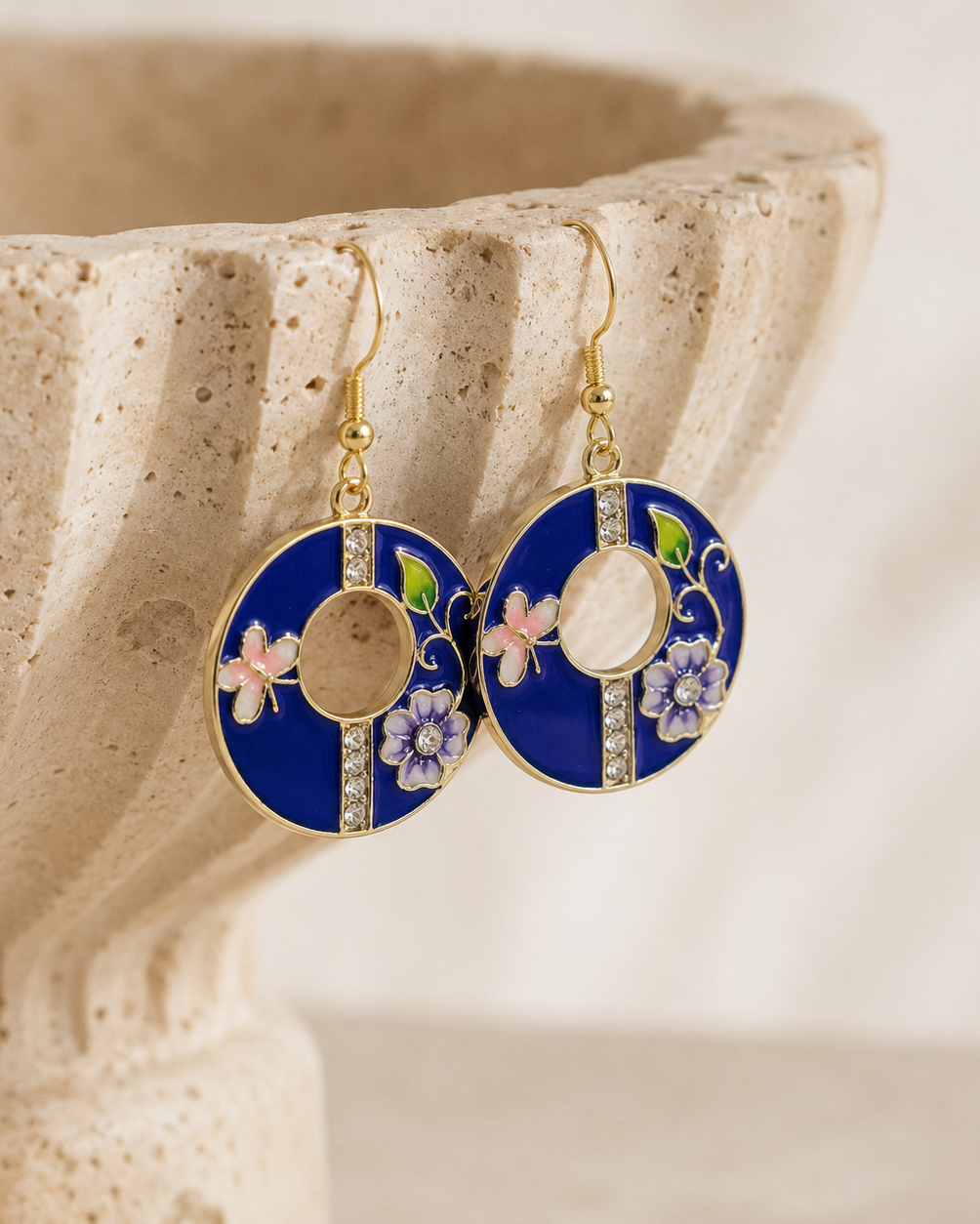 Earring Enamel Kira - Drop - Assorted