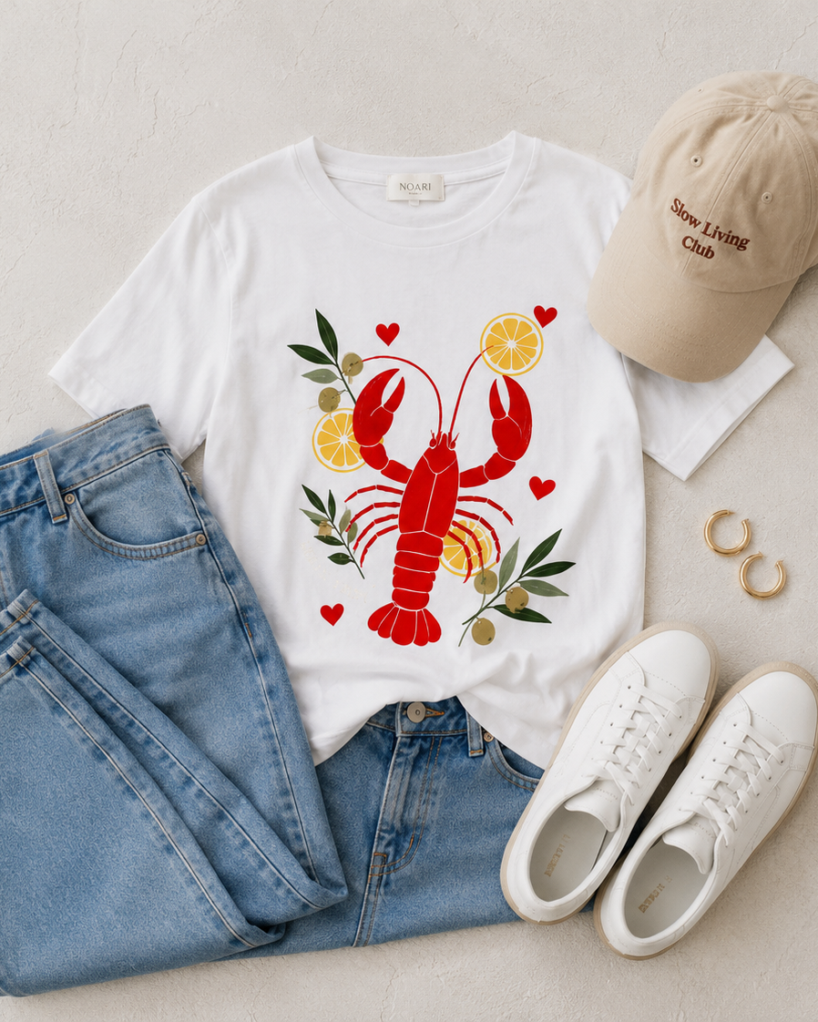 Lobster Shell Yeah! Tshirt - White
