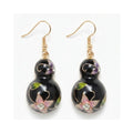 Earring Enamel Rin - Black