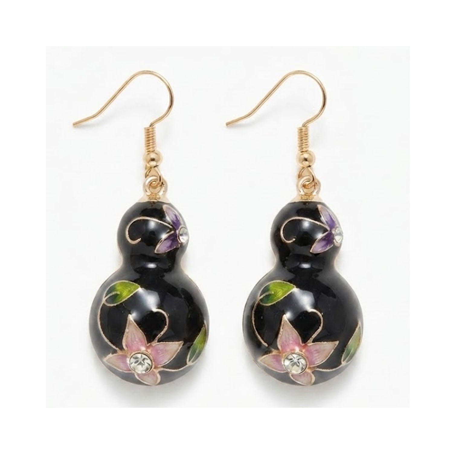 Earring Enamel Rin - Black
