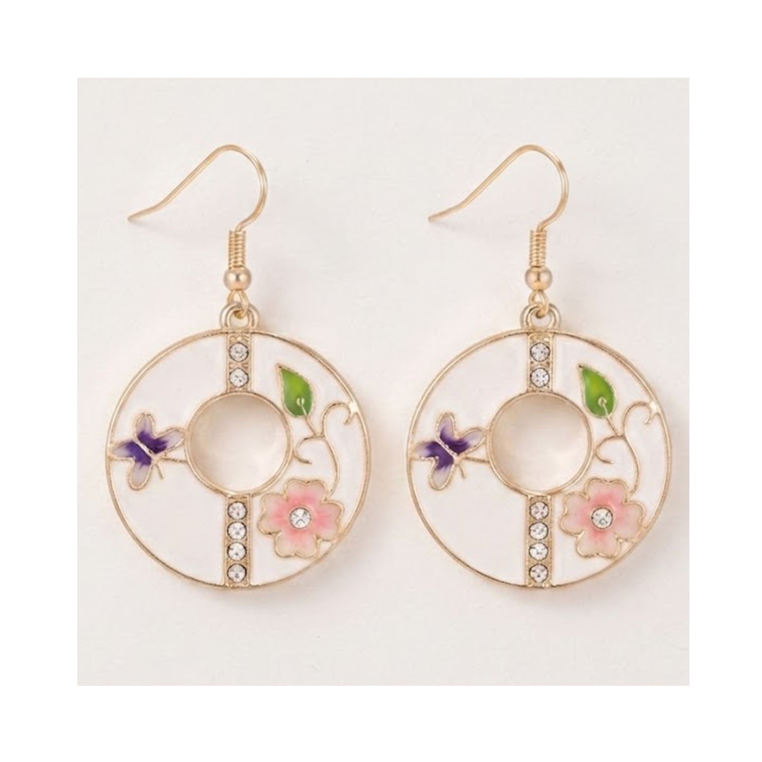 Earring Enamel Kira - White