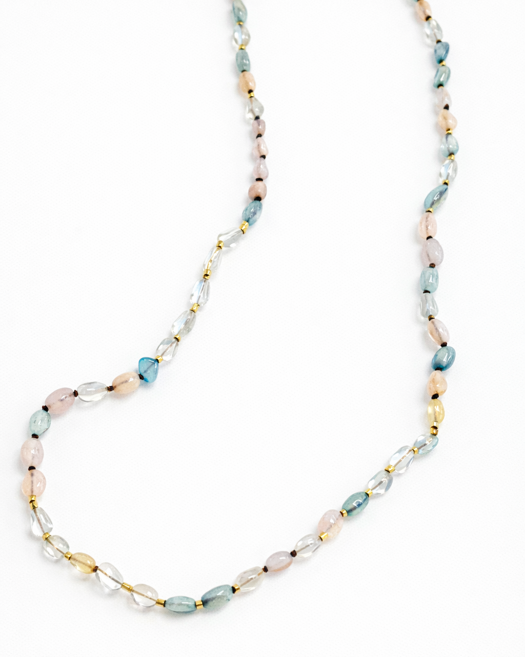 Lola Stone Necklace - Pale Blue & Blush