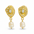 Earring - Zirconia & Pearl Drop