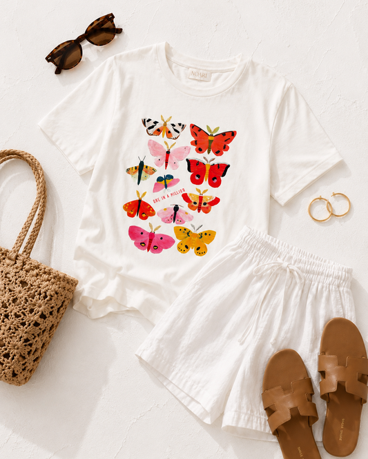 Butterflies One in a Million Tshirt - White