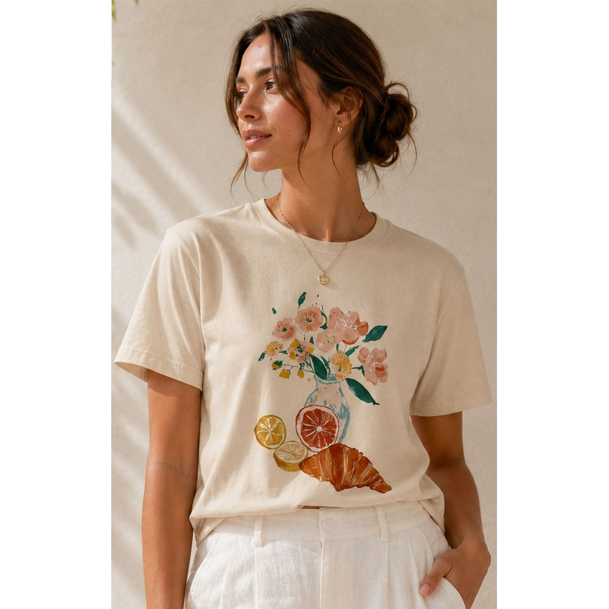 TShirt - Morning Croissant - Cream