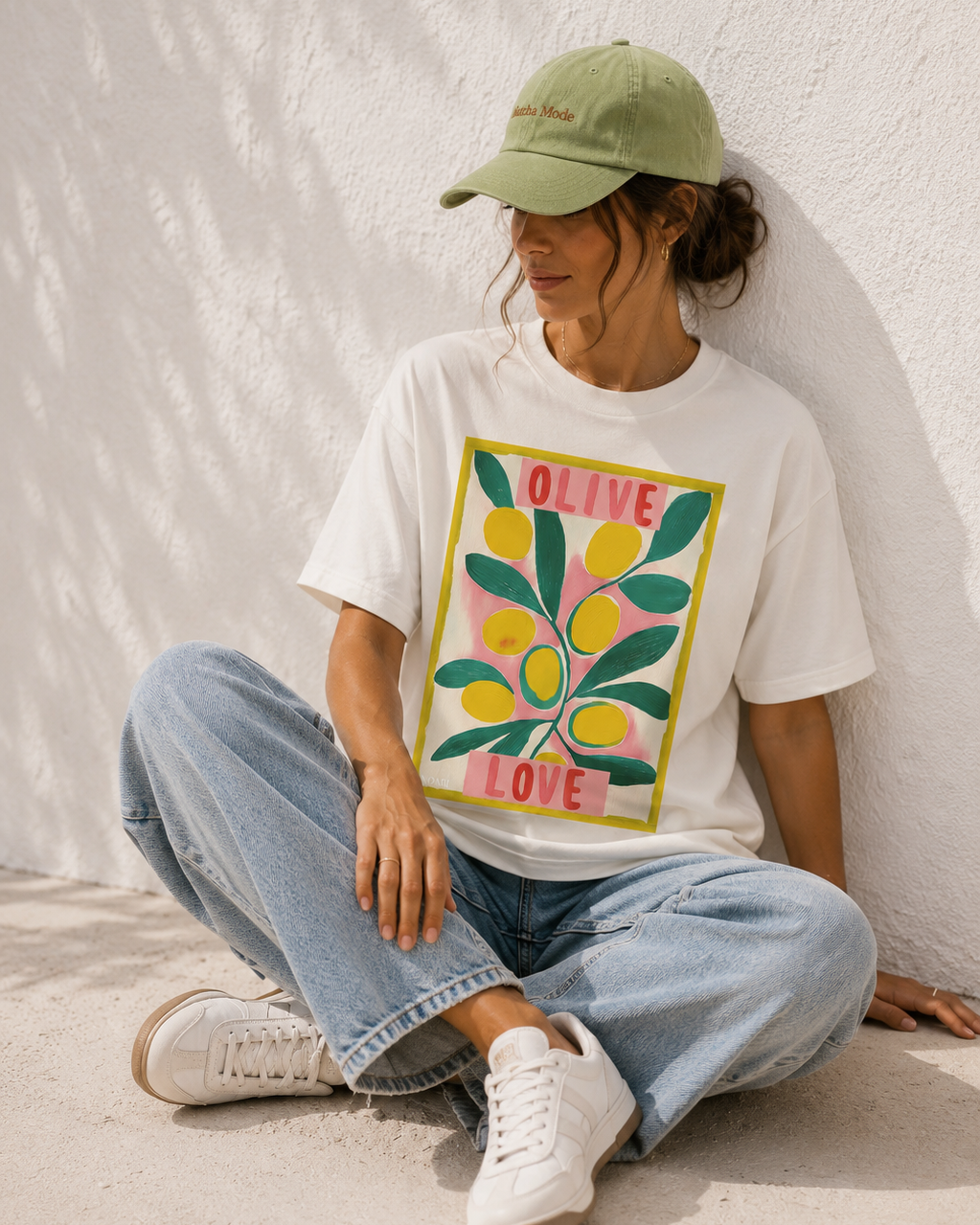 Olive Love Tshirt - White