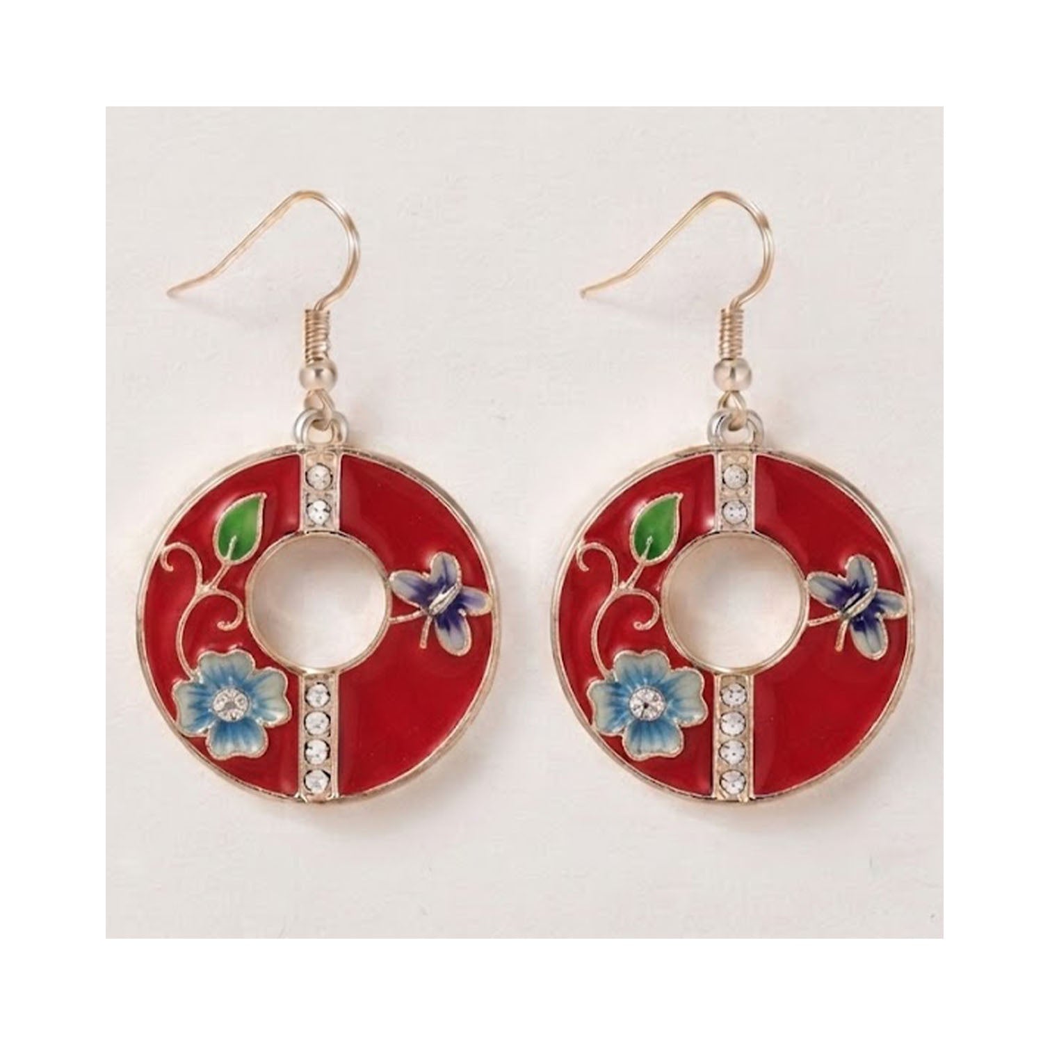Earring Enamel Kira - Red