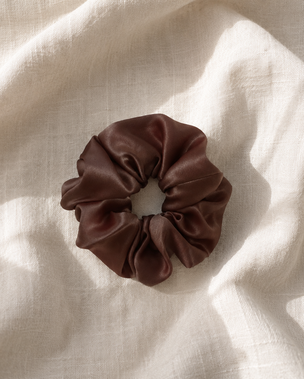 Silk Scrunchie - Chocolate