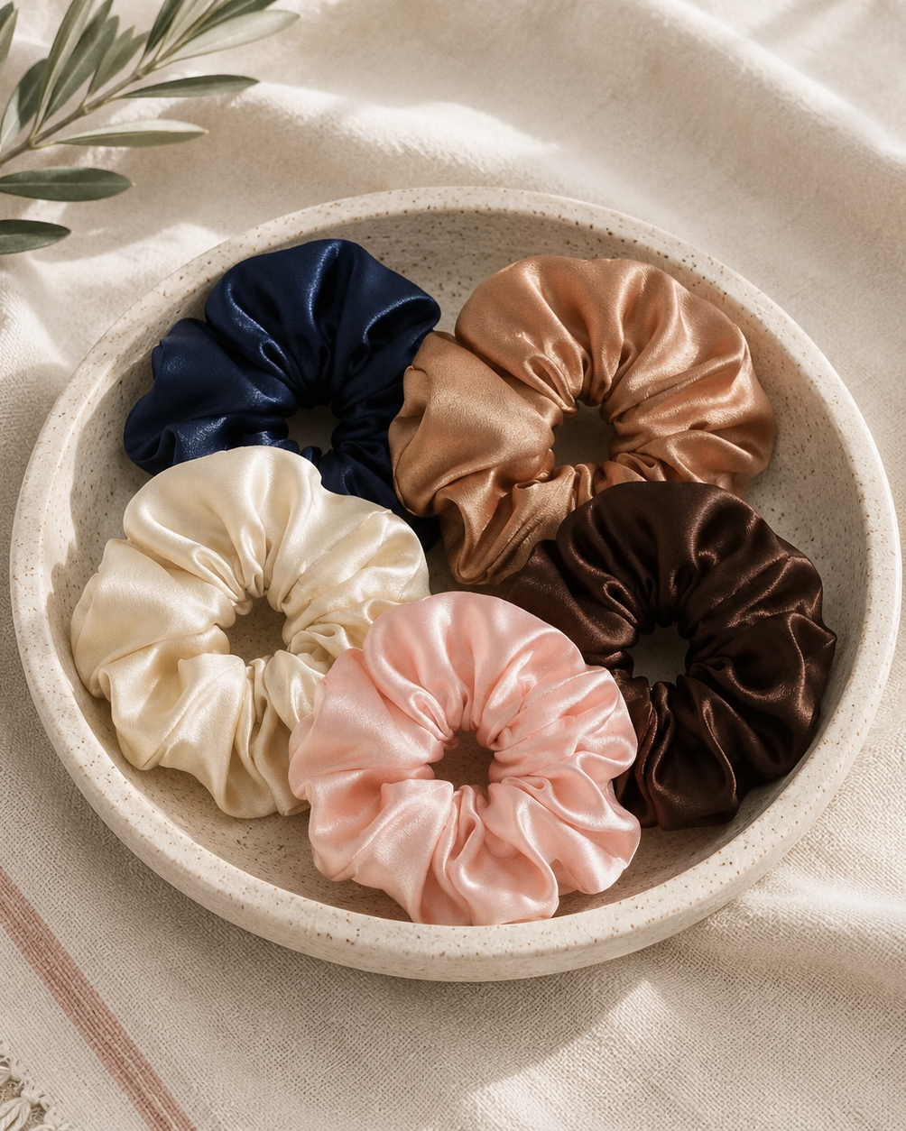 Silk Scrunchie - Champagne