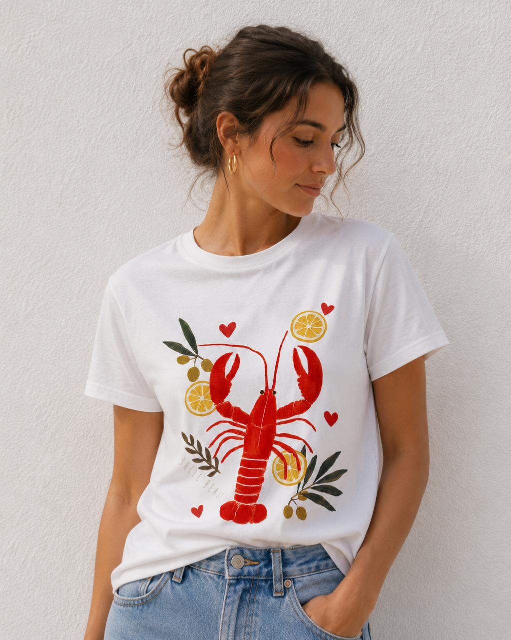 Lobster Shell Yeah! Tshirt - White