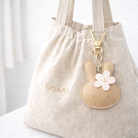 Bunny Keychain Beige