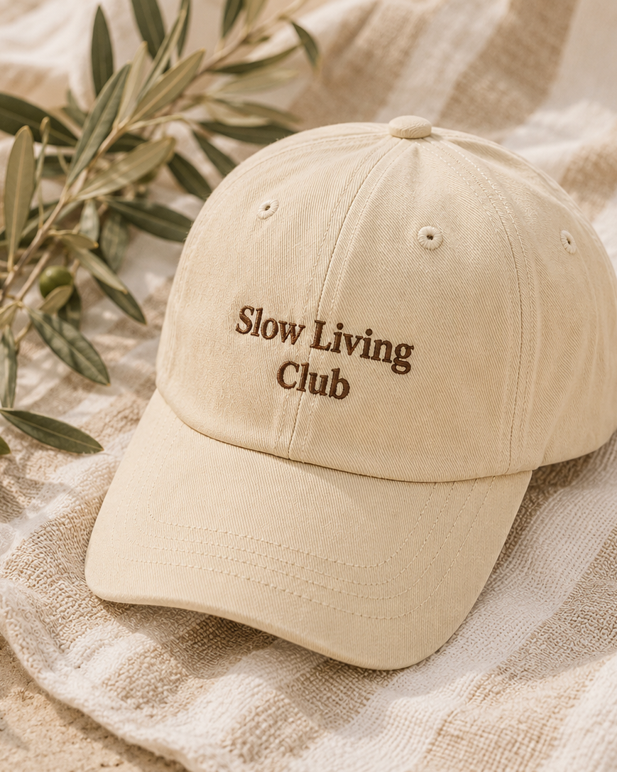 Slow Living Club Cap - Ivory Sand