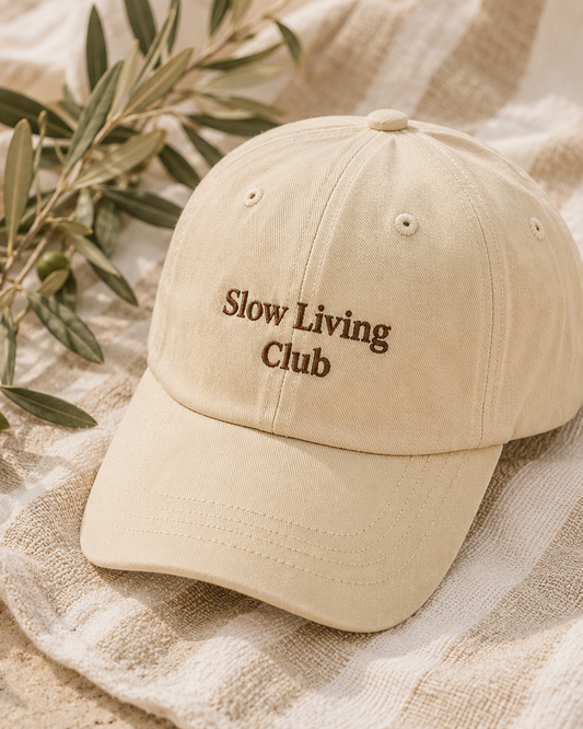 Slow Living Club Cap - Ivory Sand