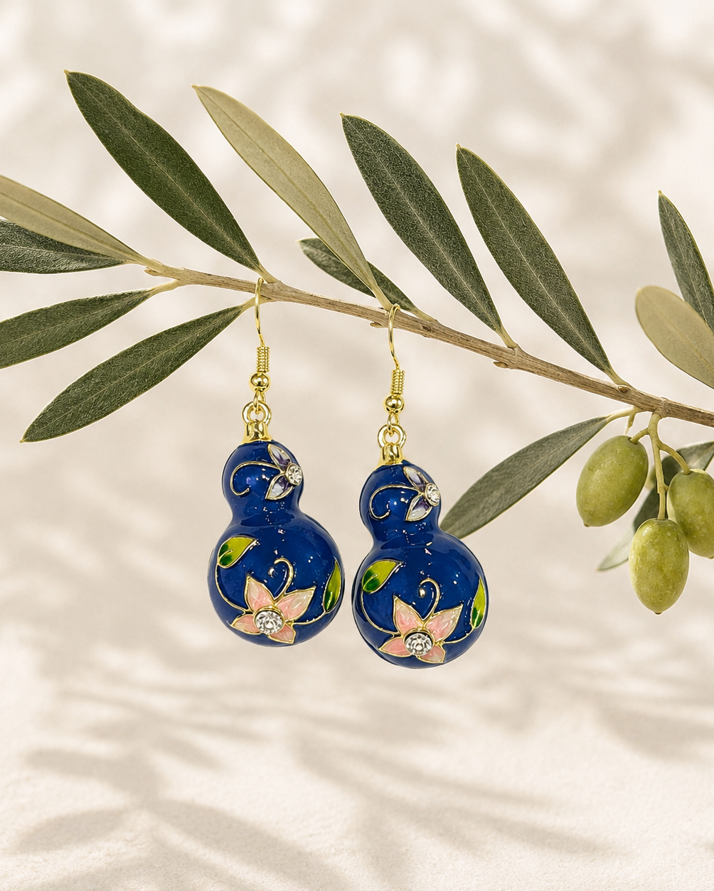 Earring Enamel Rin - Drop - Assorted