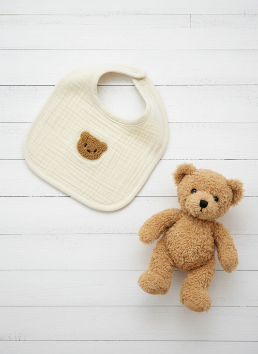 Teddy Bib - Beige