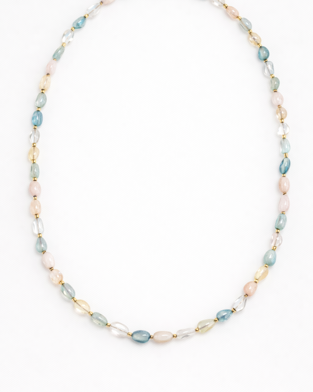 Lola Stone Necklace - Pale Blue & Blush