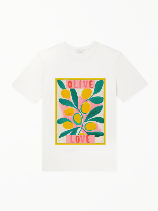 Olive Love Tshirt - White