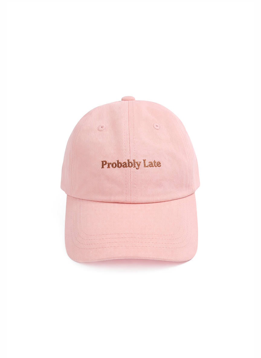 Probably Late Cap - Blush Pink