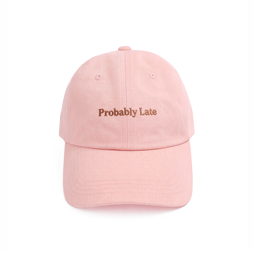 Cap -Probably Late - Blush Pink
