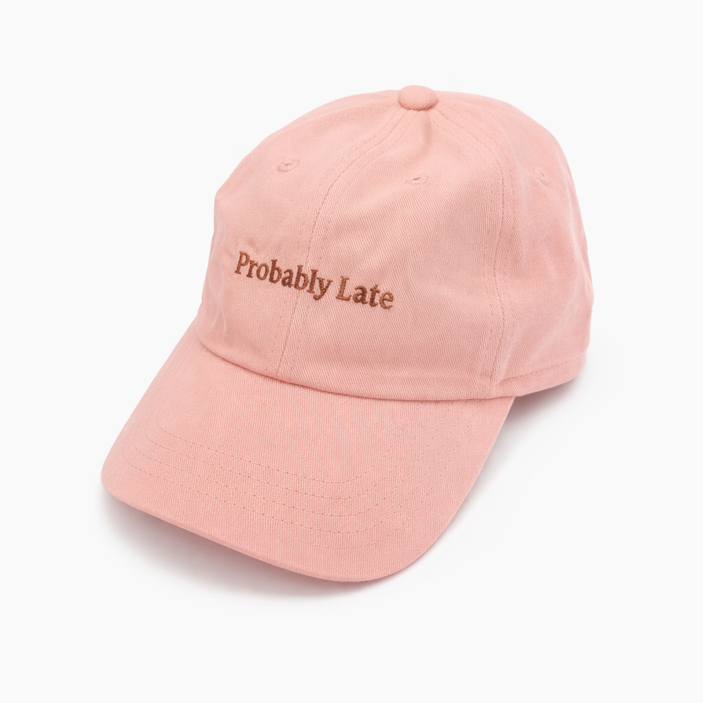 Cap -Probably Late - Blush Pink