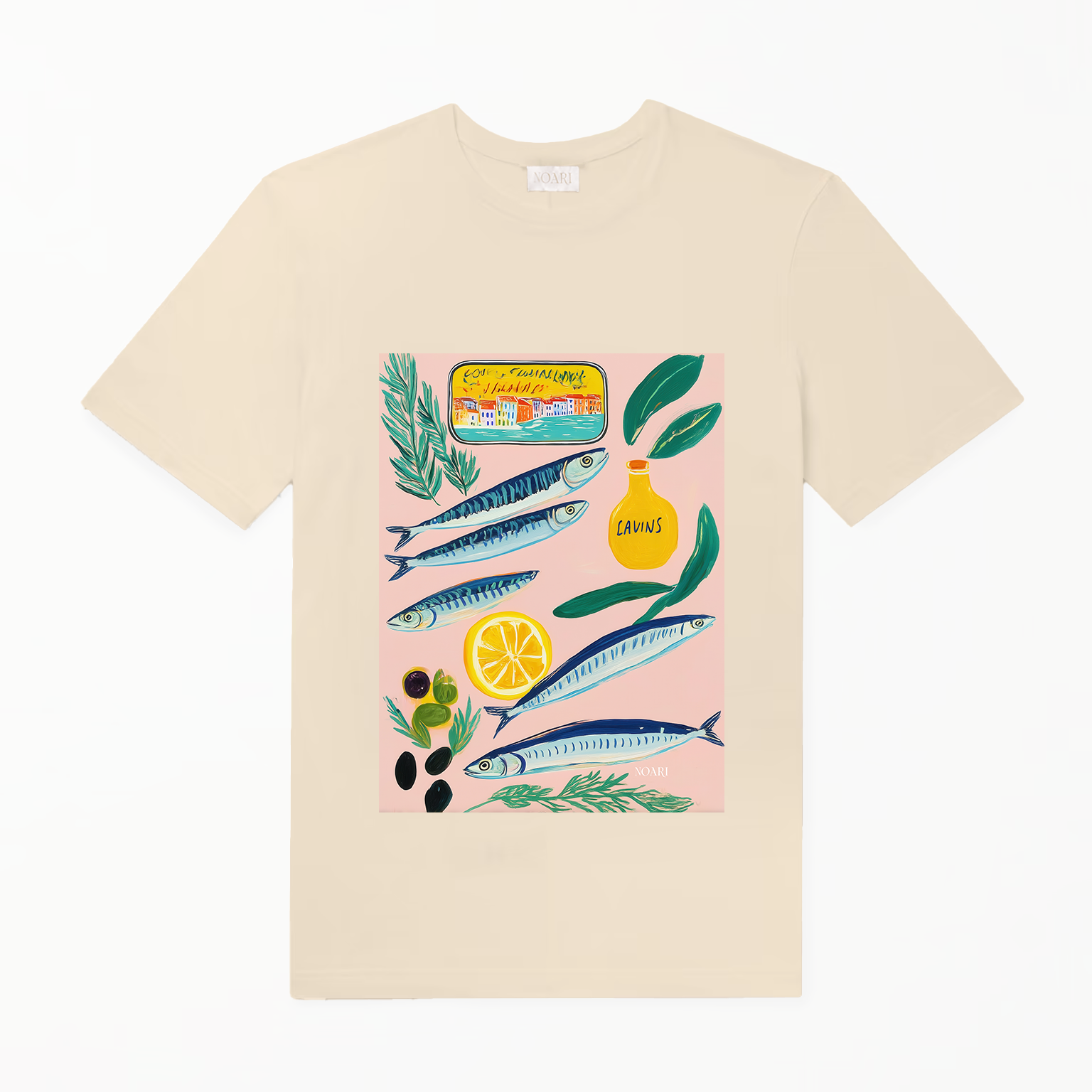 Tshirt - Sardines Tin - Cream