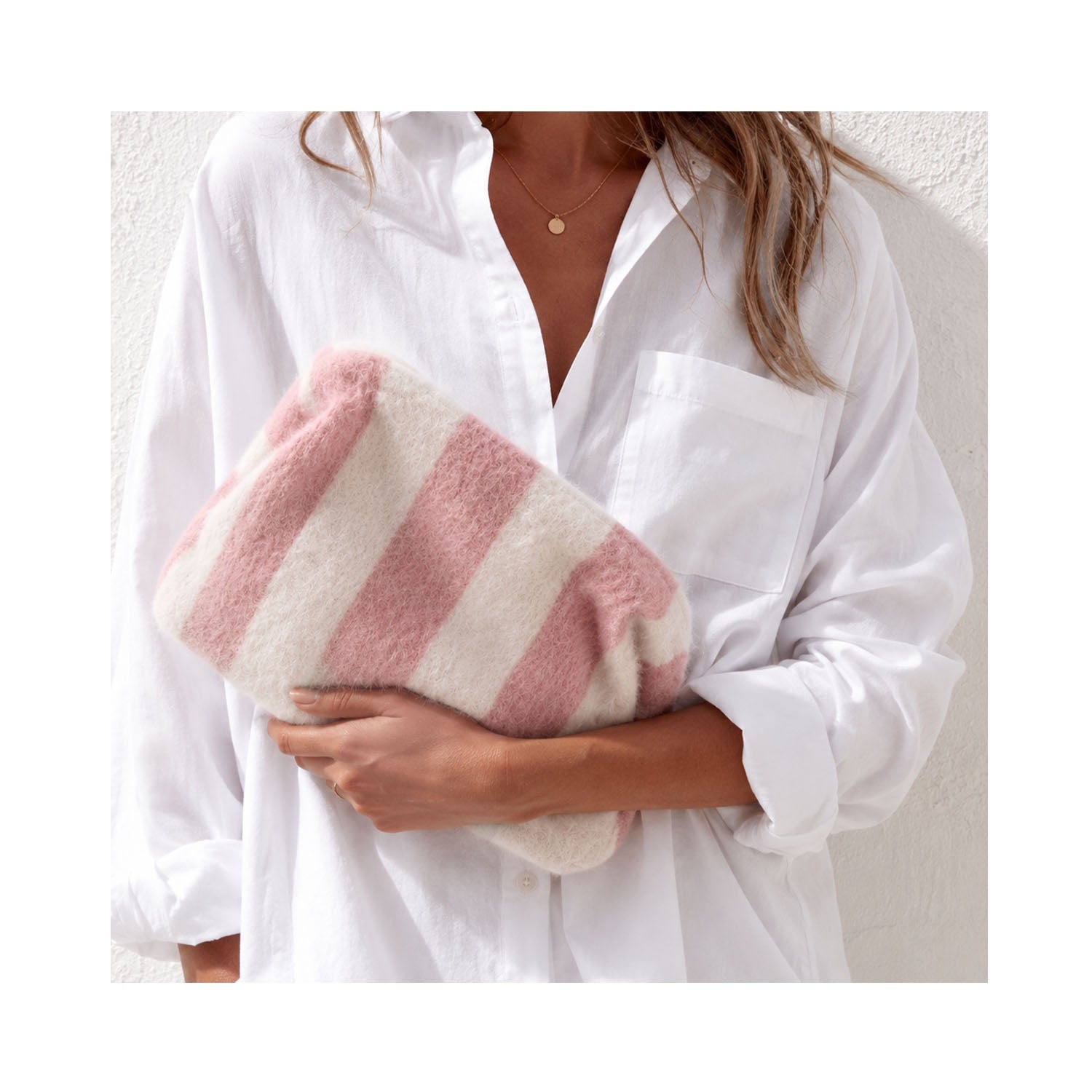 Clutch Fluffy Cloud - Louisa (Pink White)