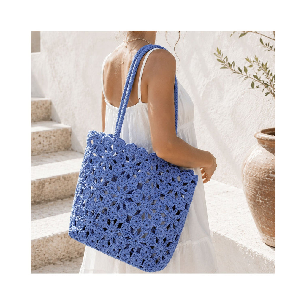 Tote Corallo Crochet - Blue Matisse