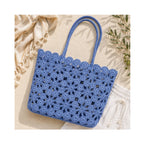 Tote Corallo Crochet - Blue Matisse