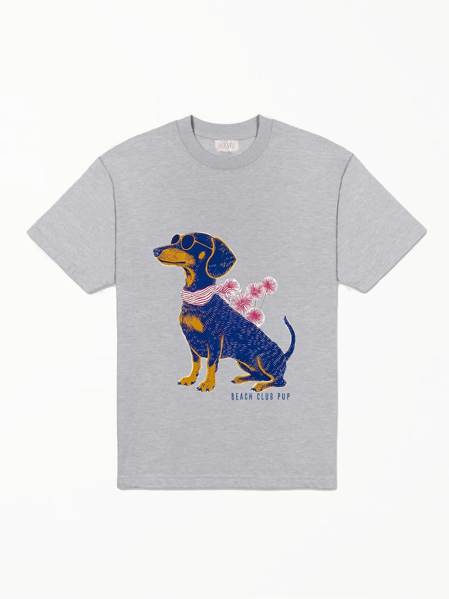 Beach Club Pup Tshirt - Grey