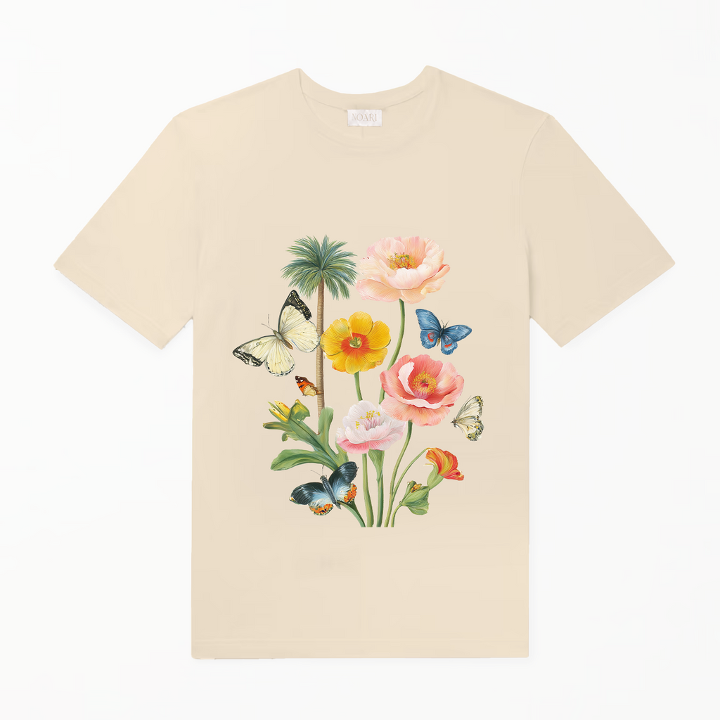 TShirt - Botanical Butterfly - Cream