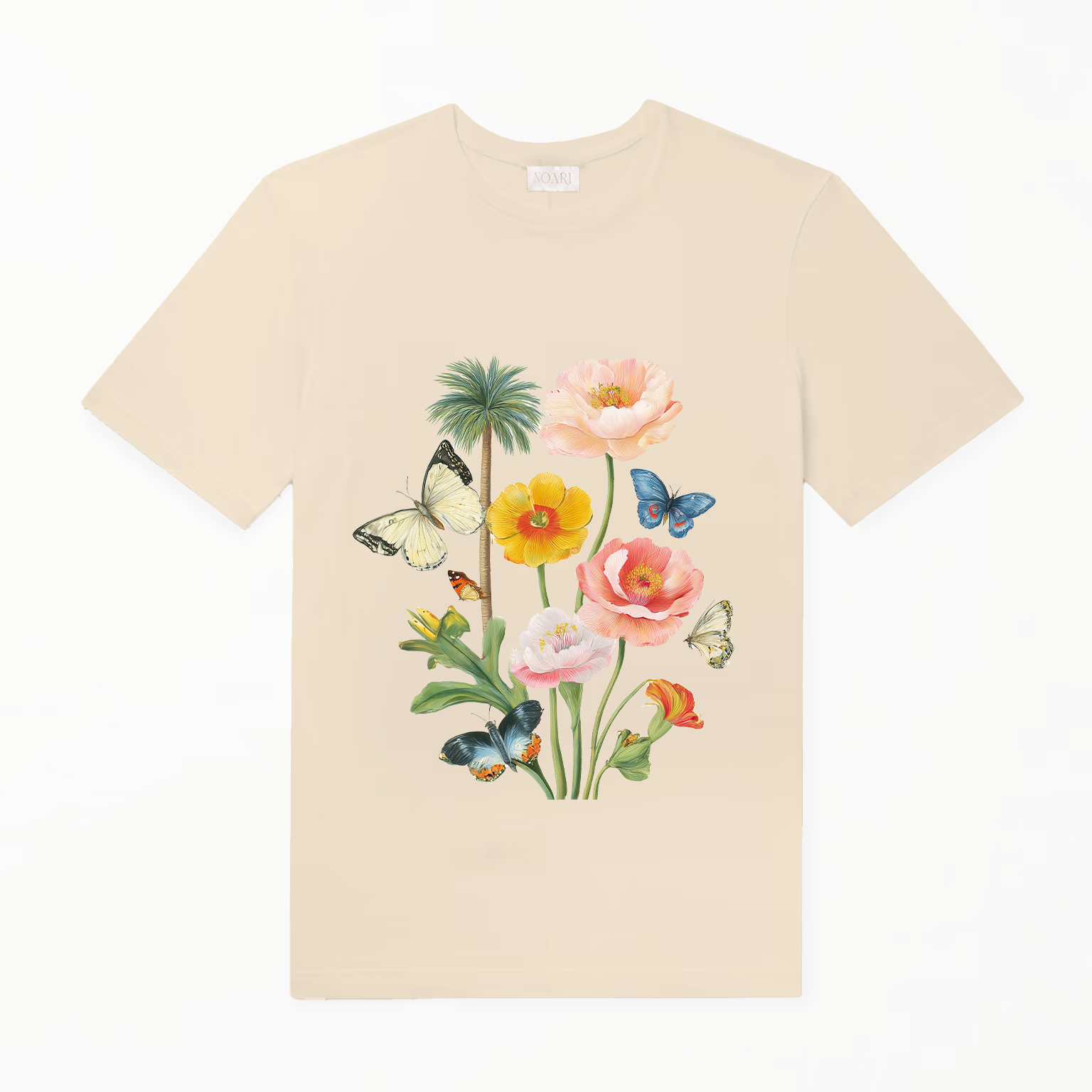 TShirt - Botanical Butterfly - Cream