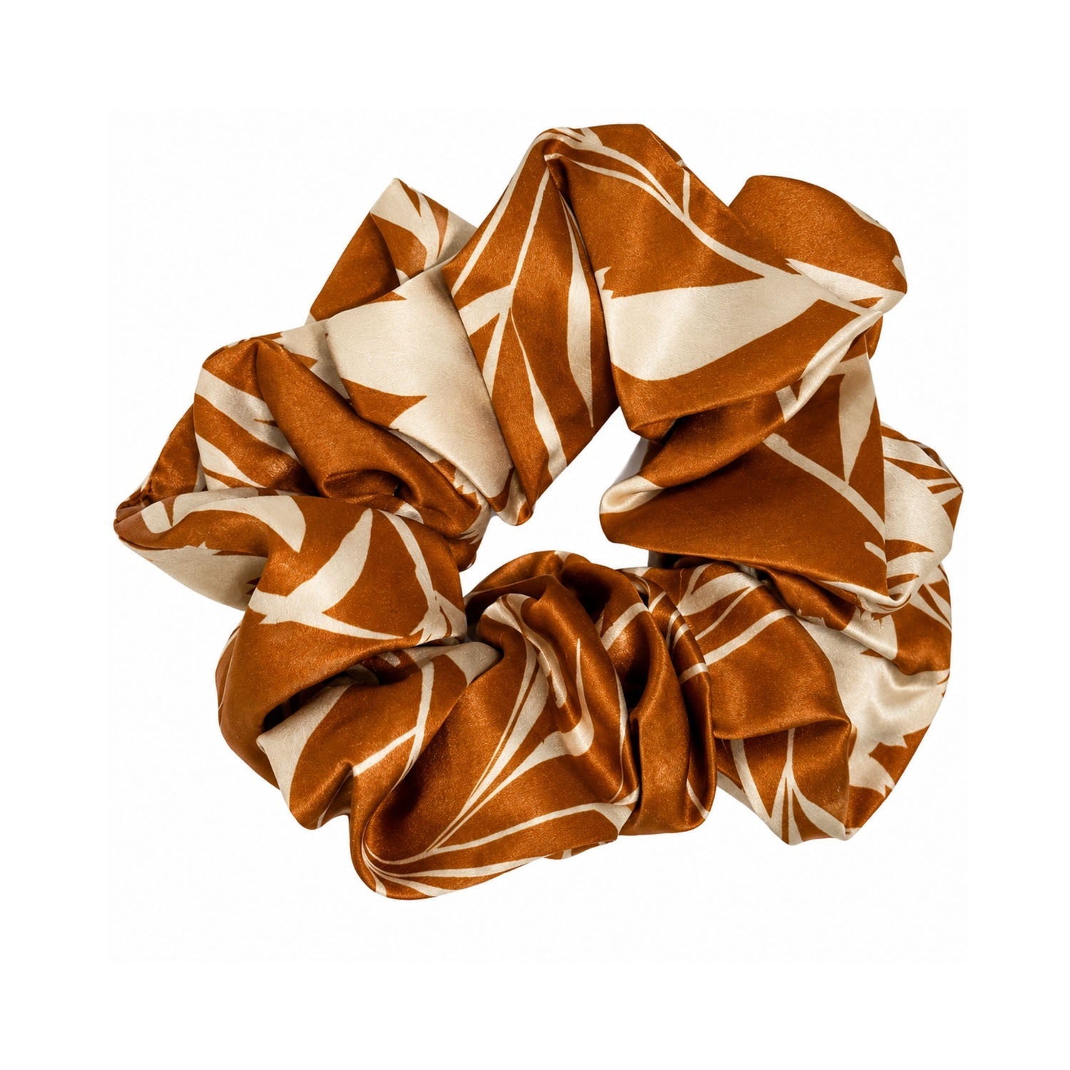 Silk Scrunchie- Amber Palm