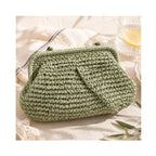 Clutch Elody Straw - Matcha