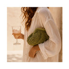 Clutch Elody Straw - Matcha