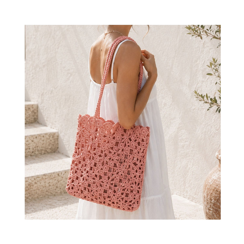 Tote Corallo Crochet - Pink Coral