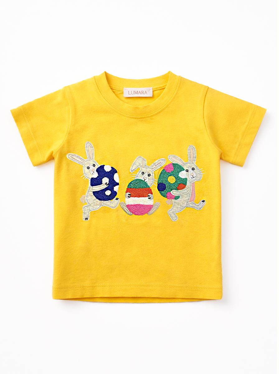 Easter Hunt Tshirt - Yellow Bunnies