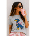 Tshirt - Beach Club Pup - Grey