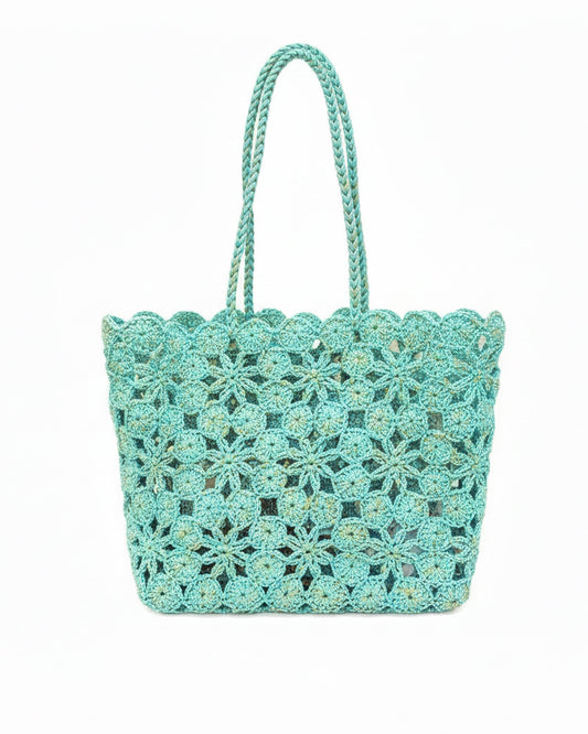 Crochet Tote Corallo - Green Aegean