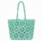 Tote Corallo Crochet - Green Aegean